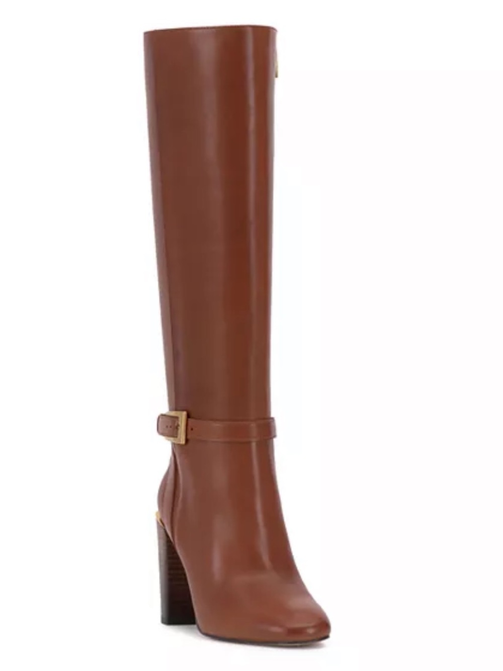 NWOT Vince Camuto Joanel Leather Knee High Boot In whiskey Size 7.5
